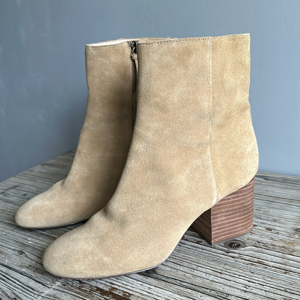 J. Crew Beige Suede Ankle Boots